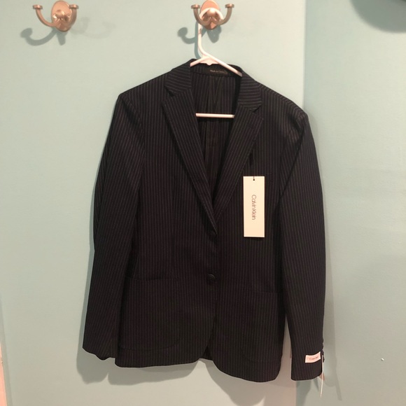 NWT Calvin Klein Navy Slim Fit Stretch Sport Coat - Picture 3 of 8